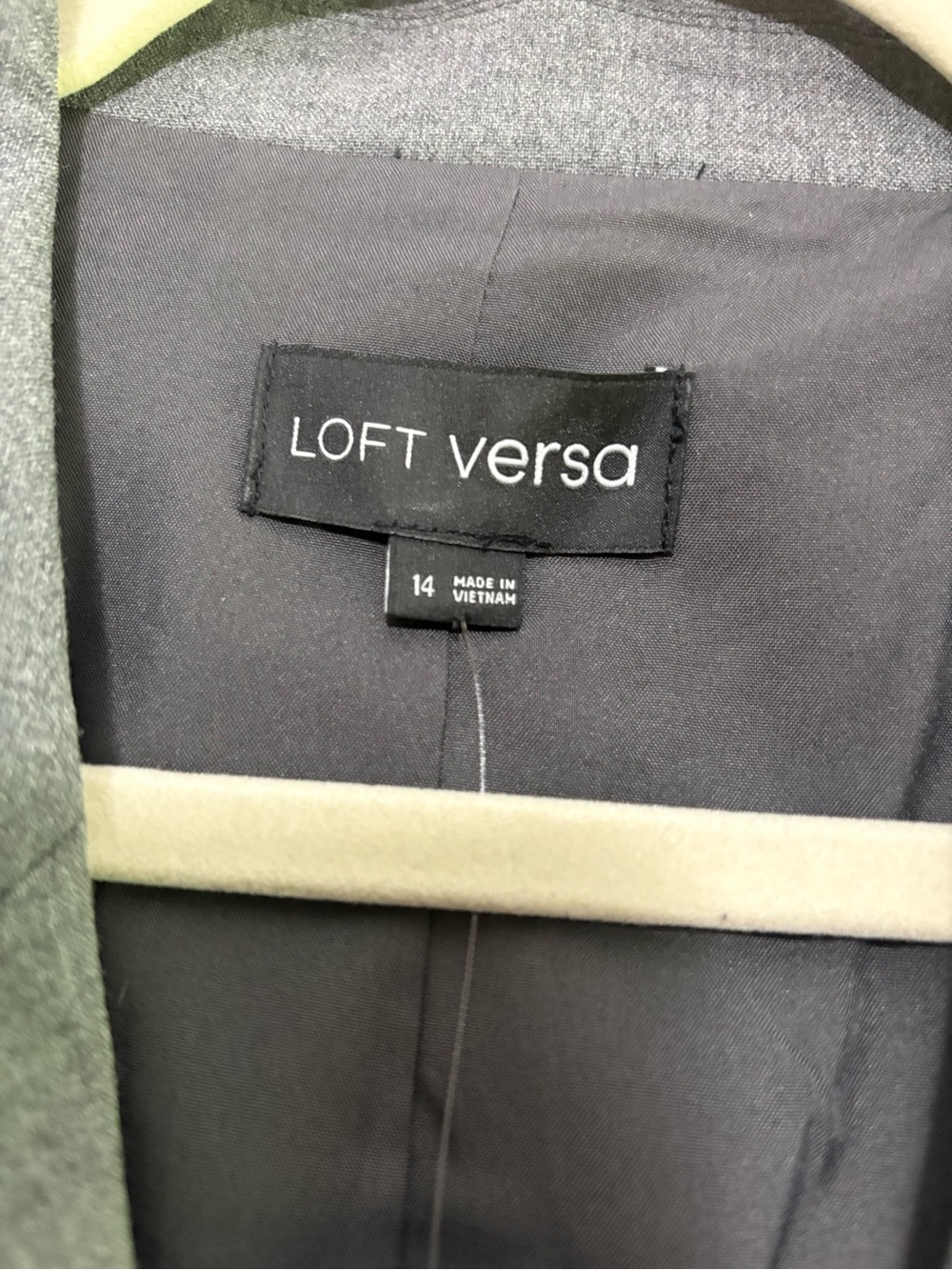 LOFT Versa Double-Breasted Gray Blazer Size 14 NWT - Picture 2 of 13